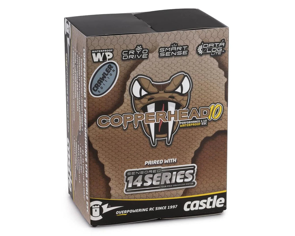 Castle Creations Copperhead 10 Waterproof 1/10 Sensored Combo w/Slate (2850Kv) (Crawler Edition)