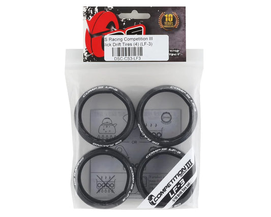 DS Racing Competition III Slick Drift Tires (4) (LF-3)