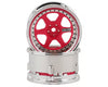 DS Racing Drift Element 6 Spoke Drift Wheels (Pink Face/Chrome Lip/Black Rivets) (Adjustable Offset) w/12mm Hex