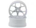 DS Racing Feathery Split Spoke Drift Wheels (White) (2) (Super Soft) (8mm Offset) w/12mm Hex