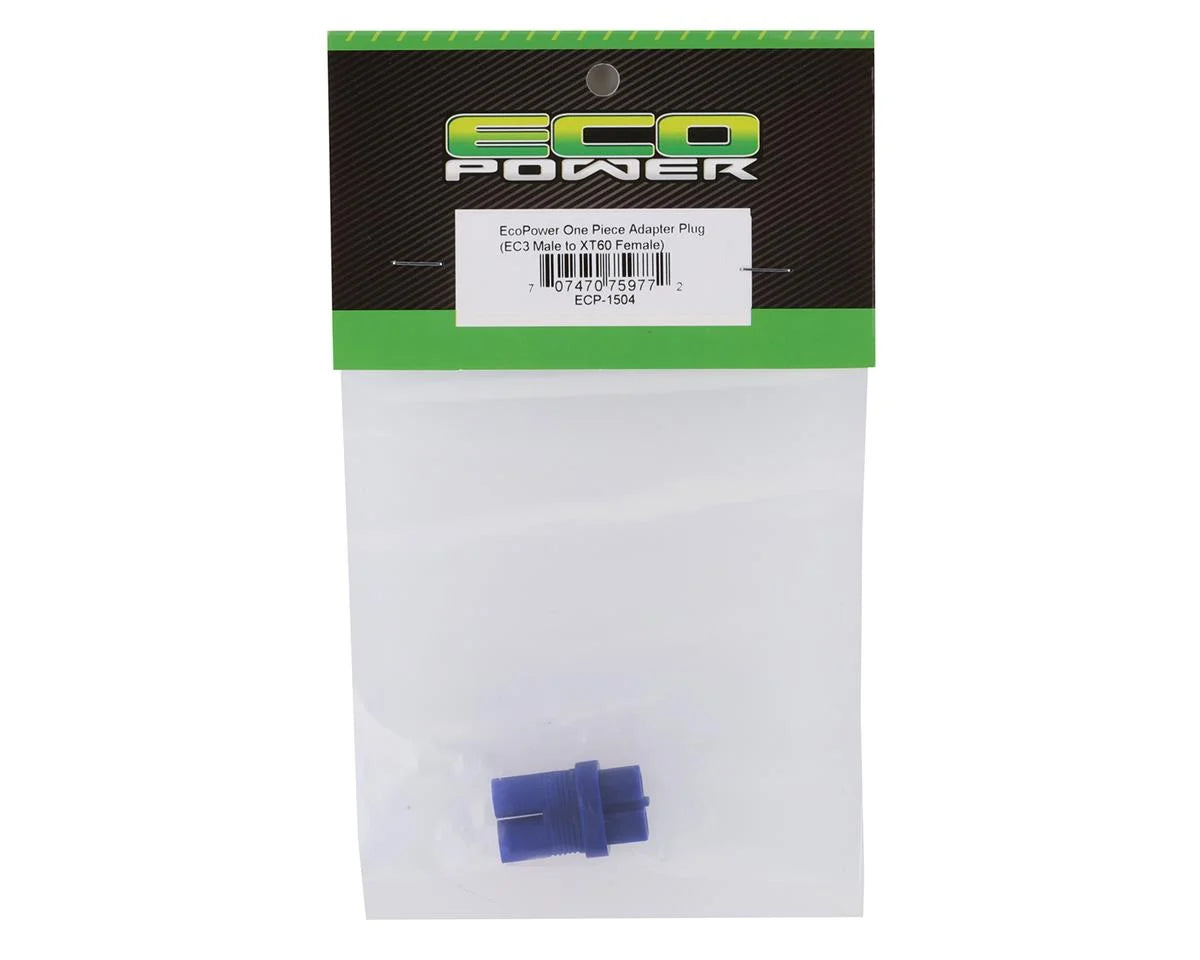 EcoPower One Piece Adapter Plug (EC3 Male to XT60 Female)