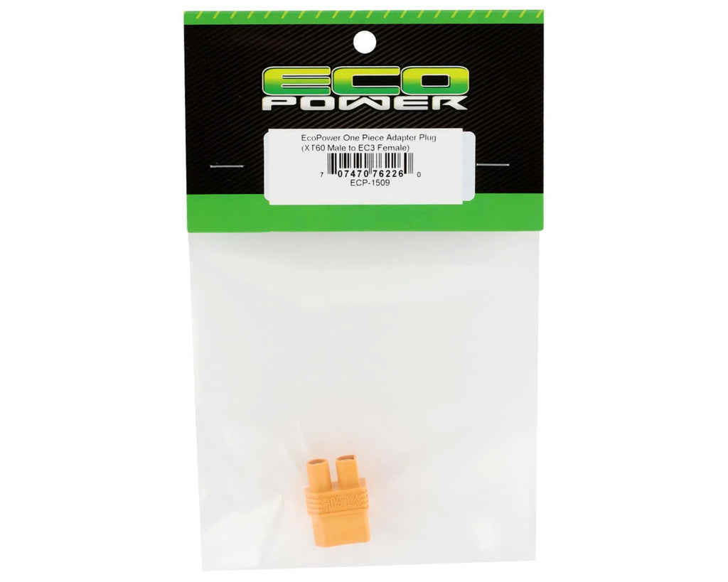 EcoPower One Piece Adapter Plug (XT60 Male to EC3 Female)