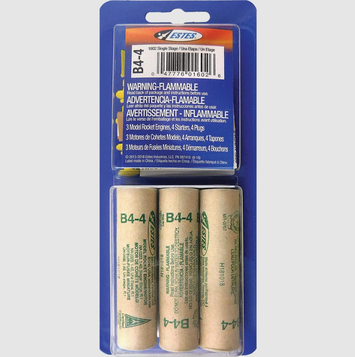 B4-4 Model Rocket Engines (3pk)