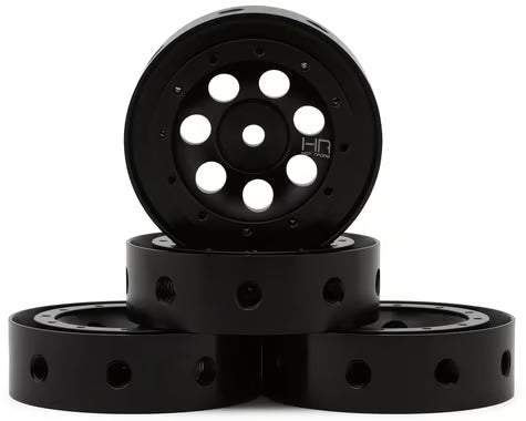 Hot Racing 1.9" Aluminum MRC Beadlock Wheels (Black) (4) w/12mm Hex