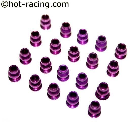 Purple Aluminum Hollow Ball Set (20) for Axial AX10, SCX10, Yeti, Scorpion