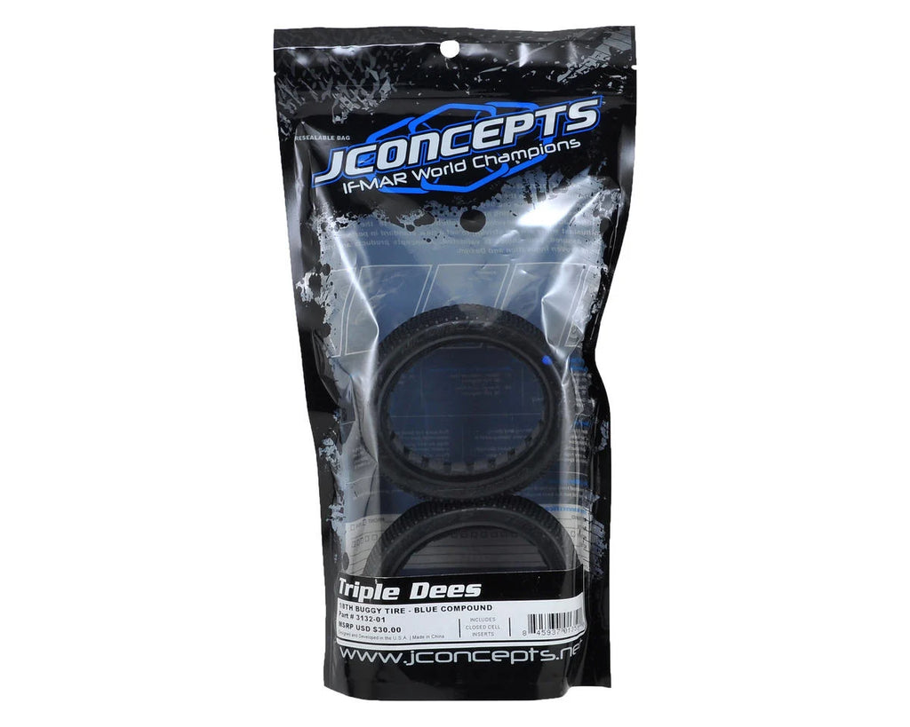 Triple Dees Tire, Soft, Blue Compound, for 1/8 Scale