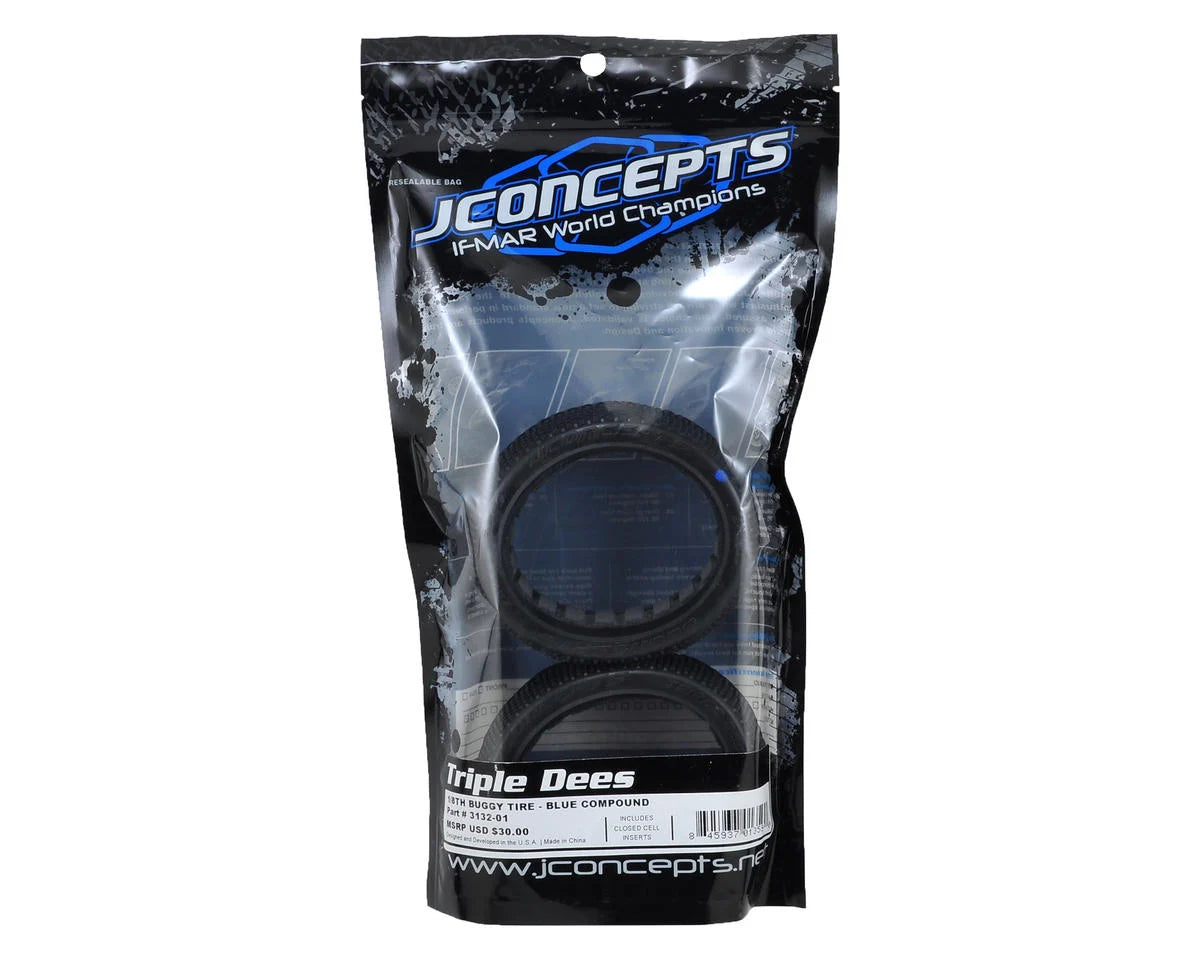 Triple Dees Tire, Soft, Blue Compound, for 1/8 Scale