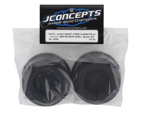 JConcepts Tactic Street Eliminator Rear Drag Racing Wheels (2) (Black) w/12mm Hex