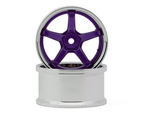 LAB Work Emotion T5R 1/10 2-Piece Concave Drift Wheels (Candy Purple) (2) (6mm Offset) w/12mm Hex