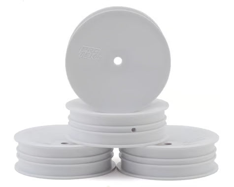 ProTek RC 2.2" "Narrow" Concave Front 2WD 1/10 Buggy Wheels (White) (4) (12mm Hex)