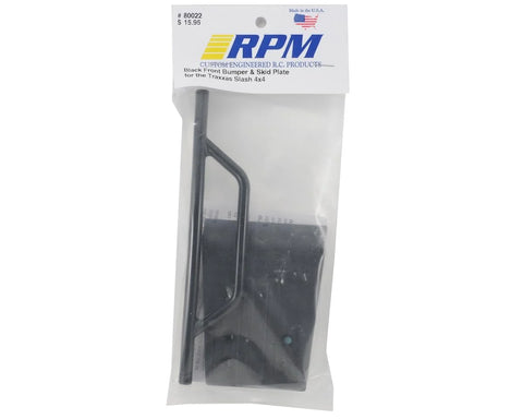 RPM Traxxas Slash 4x4 Front Bumper & Skid Plate (Black)