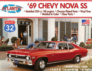 1/32 1969 Chevy Nova SS Route 32 Plastic Model Kit, Skill Level 2