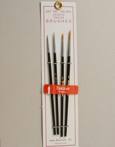 Golden Taklon Brush Set, in 4 Sizes