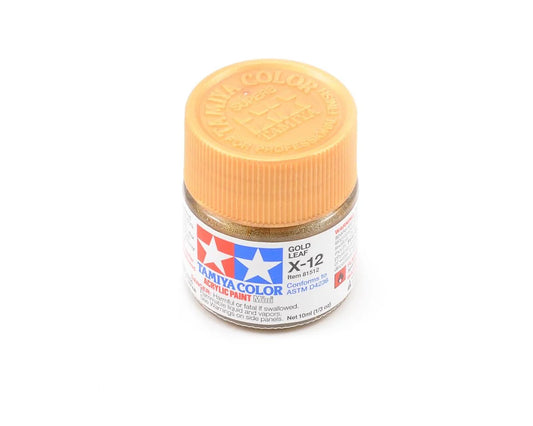 Tamiya X-12 Gold Leaf Acrylic Paint (10ml)