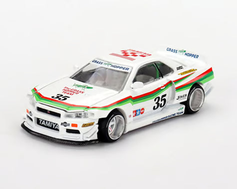 Tamiya Mini GT Nissan Skyline GT-R (R34) X “The Grasshopper” Kaido House 1/64 Diecast Model (Limited Edition)