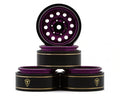 Treal Hobby Type K 1.0" 12-Hole Beadlock Classic Vintage Wagon Wheels (Purple) (4) (28.9g ea)