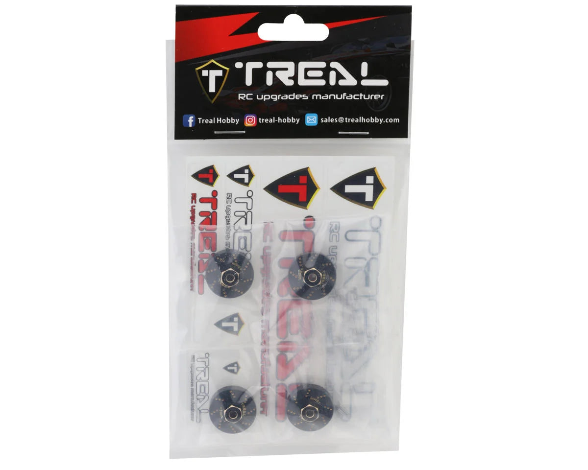 Treal Hobby Axial SCX24 Brass Extended Wheel Hex Hub (+5mm) (4) (12g)