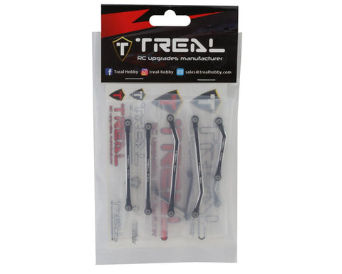 Treal Hobby Axial SCX24 Aluminum High Clearance Link Set (Black) (Deadbolt)