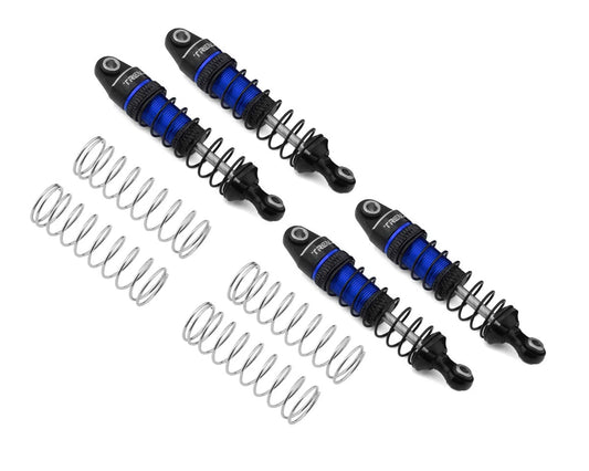 Treal Hobby TRX-4M 53mm Aluminum Oil Filled Threaded Damper Shocks (Blue) (4)