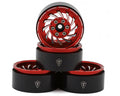 Treal Hobby Cyclone 1.9" Aluminum Beadlock Wheels (Red) (4) (122.5g)