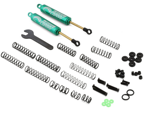 Yeah Racing Aluminum Desert Lizard Two Stage Internal Spring Shocks (Green) (2) (100mm)