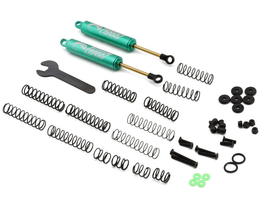 Yeah Racing Aluminum Desert Lizard Two Stage Internal Spring Shocks (Green) (2) (110mm)