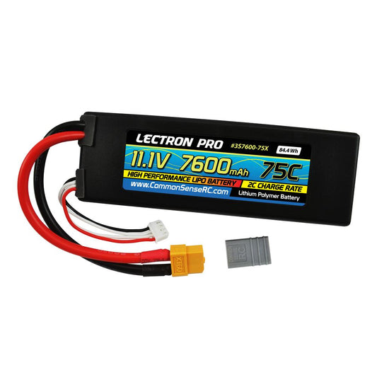 Battery - 11.1V 7600mAh 75C Lipo w/XT60 Connector