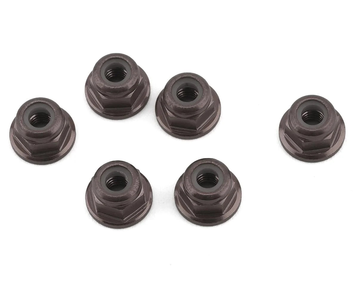 1up Racing Premium Aluminum Locknuts M3 Flanged - Purple