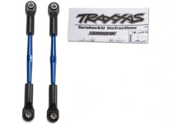 Turnbuckles, aluminum (blue-anodized), toe links, 61mm (2) (assembled w/ rod ends & hollow balls) (fits Stampede®) (requires 5mm aluminum wrench #5477)