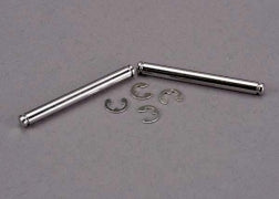 Suspension pins, 31.5mm, chrome (2) w/ E-clips (4)
