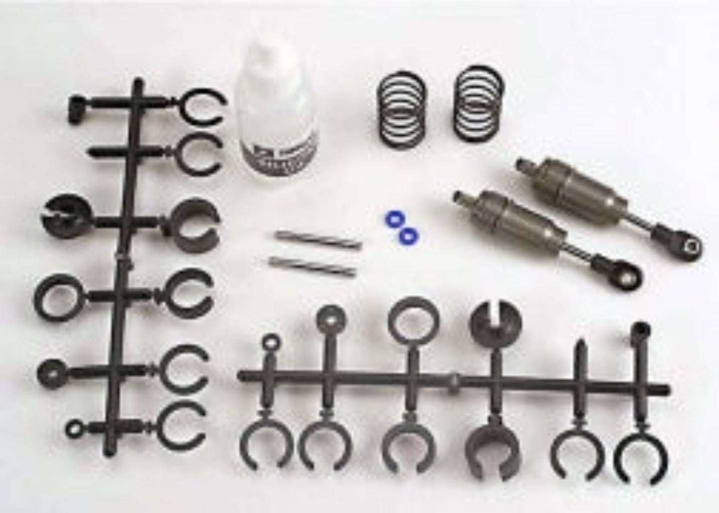 2658 Big Bore shocks (short) (hard-anodized & PTFE-coated T6 aluminum) (assembled with TiN shafts w/ springs)(f/r)(2) (Note: Assembled with 32mm shafts, 29mm shafts included)