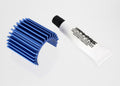 Heat sink, Velineon® 380, aluminum (blue-anodized)