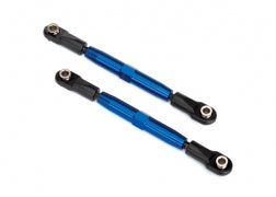 Camber links, front (TUBES blue-anodized, 7075-T6 aluminum, stronger than titanium) (83mm) (2)/ rod ends (4)/ aluminum wrench (1) (#2579 3x15 BCS (4) required for installation)