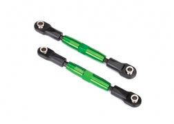 Camber links, rear (TUBES green-anodized 7075-T6 aluminum, stronger than titanium) (73mm) (2)/ rod ends (4)/ aluminum wrench (1) (#2579 3x15 BCS (4) required for installation)