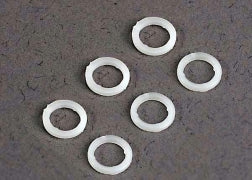 White plastic washers (5x8x1.0mm) (6)