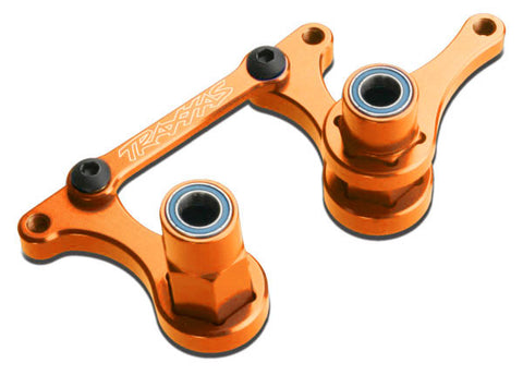 Steering bellcranks, drag link (blue-anodized 6061-T6 aluminum)/ 5x8mm ball bearings (4)/ hardware (assembled)
