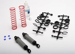 Ultra Shocks (gray) (xx-long) (complete w/ spring pre-load spacers & springs) (rear) (2)