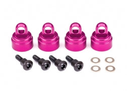 Shock caps, aluminum (pink-anodized) (4) (fits all Ultra Shocks)