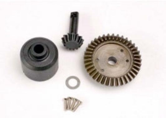 Ring gear, 37-T/ 13-T pinion/ diff carrier/6x10x0.5mm PTFE-coated washer