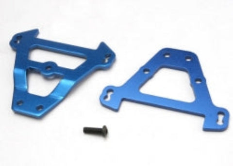 5323 Bulkhead tie bars, front & rear (blue-anodized aluminum)