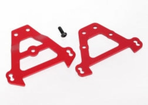 5323R Bulkhead tie bars, front & rear (red-anodized aluminum)