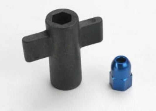 5526 Antenna crimp nut, aluminum (blue-anodized)/ antenna nut tools