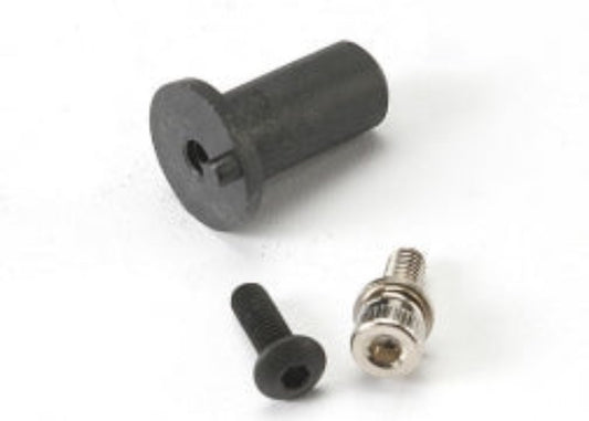 5661 Motor mount hinge post/ 4x12mm BCS (1)/ 4x10mm CS with split and flat washer (1)