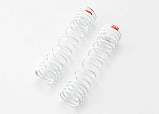 Springs, rear (white) (progressive rate) (2) (fits #5862 aluminum Big Bore shocks)