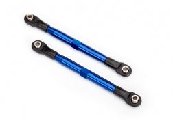 Toe links (TUBES blue-anodized, 7075-T6 aluminum, stronger than titanium) (87mm) (2)/ rod ends (4)/ aluminum wrench (1)