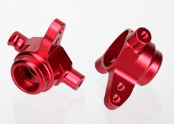 Steering blocks, 6061-T6 aluminum (red-anodized), left & right