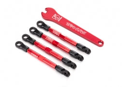 Toe links, aluminum (red-anodized) (4) (assembled with rod ends and threaded inserts)
