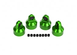 Shock caps, aluminum (green-anodized), GTX shocks (4)/ spacers (8)