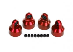 Shock caps, aluminum (red-anodized), GTX shocks (4)/ spacers (8)