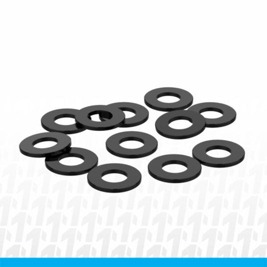1up Racing Precision Aluminum Shims - 3x6x0.50mm - Black